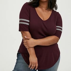 Torrid Slim Fit V-Neck Tunic Tee